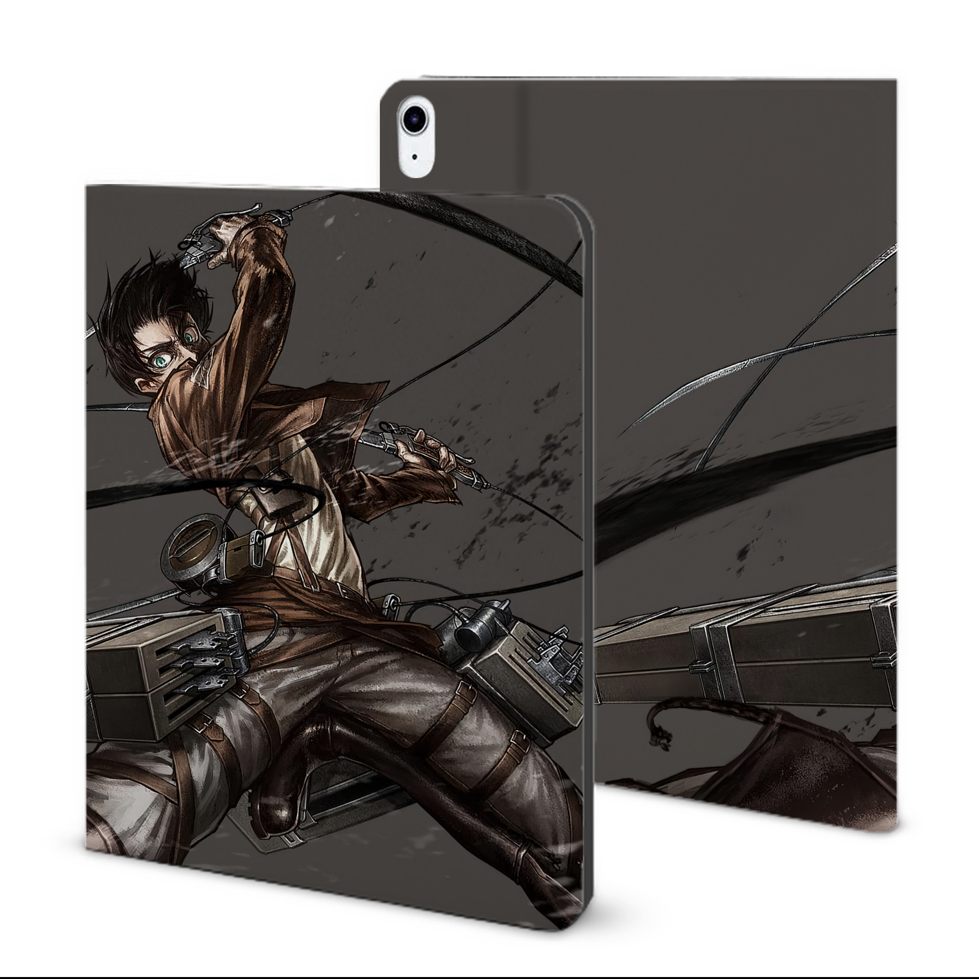 （画像用） 進撃の巨人 Attack on Titan IPad ケース ブック型 PUレザー TPU 耐衝撃 軽量 薄型 ペン収納なし 全面保護 IPad 各モデル対応